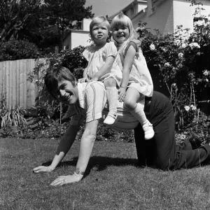 Mike Yarwood with Daughters Print, 8th July 1974 Mike Yarwood with Daughters Print, 8th July 1974