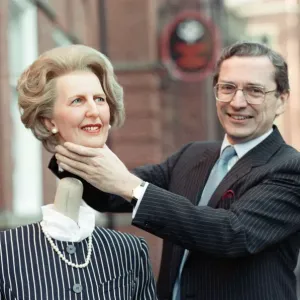 Norman Fowler with Mrs Thatcher Waxwork Print, York 1989