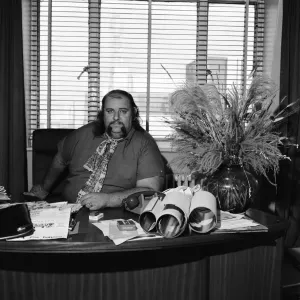 Peter Grant in Office, 9th October 1970 Print
