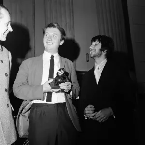 Ringo Starr Presents Grammy to Geoff Emerick Print 1968 Ringo Starr Presents Grammy to Geoff Emerick Print 1968
