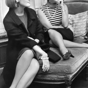 Claudia Cardinale and Sister Blanche Hotel Room Print 1964