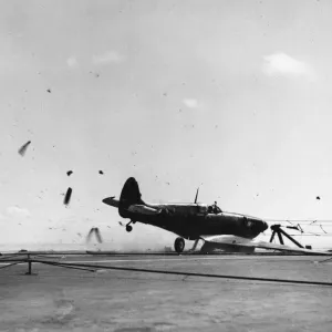 Fleet Air Arm Attacks Japanese Oil Refinery Print Fleet Air Arm Attacks Japanese Oil Refinery Print