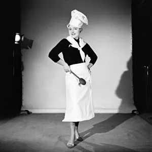 Model dressed as a chef. 1959 E250-002