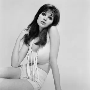 Model and horror film actress Madeline Smith poses in the studio. 25th March 1971