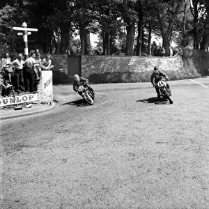 Motorsport. Isle of Man TT Races 1953 P. Baldwin (No. 51) and D. Cholerton (No