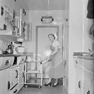 Mrs Susan Davies seen here loading up here hostress trolly before serving afternoon tea