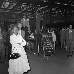 Nearly 1000 West Indian immigrants arrive in three boats trains at Waterloo Station