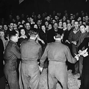 New Year Celebrations 1946 The Scots guards celebrating on New Years Eve at