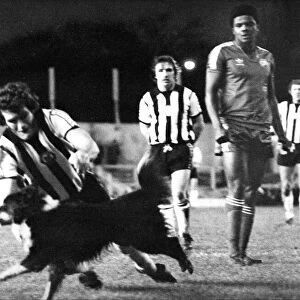 Newcastle United Action - Newcastle United v QPR 15 December 1979 - Peter Withe tries to