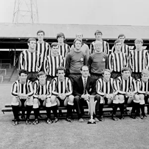 Newcastle United July 1969 back row left to right Ollie Burton, Alan Foggon
