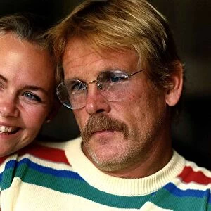 Nick Nolte actor with wife Becky - July 1989