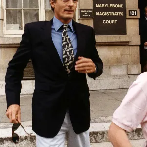 Nigel Havers actor leaving Marylebone Magistrates Court after being given a one year