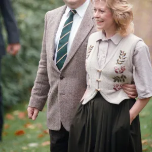 Nigel Lawson and his wife Therese pictured at their home, the day after his resignation