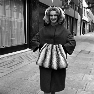 Norman Hartnell autumn collection July 1962 Sally Jamieson wears an ensemble called "
