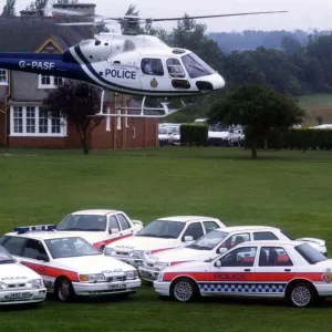 Northumbria Police displays its high powered patrol cars to be used in the fight