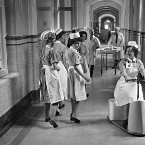 Nurses at Newcastle-on-Tyne Royal Victoria Infirmary. 3rd March 1965