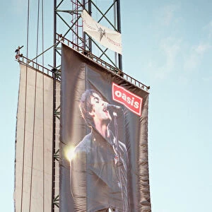Oasis banner, London, 16th February 1996