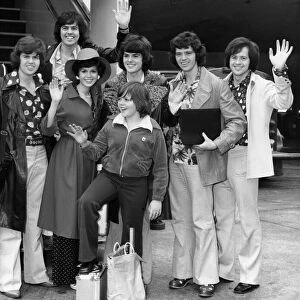 The Osmonds leaving Heathrow after their tour of the UK. 2nd June 1975