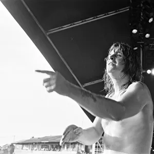Ozzy Osbourne, former lead singer of Black Sabbath, pictured in concert