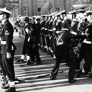 Passing out Parade, five boy sailors fainted under the heat at an annual Trafalgar Day