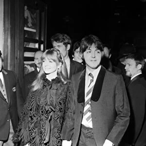 Paul McCartney lead singer with The Beatles at the film Premiere of Round The Mulberry