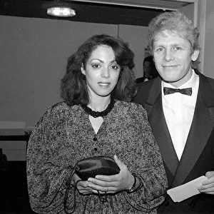 PAUL NICHOLAS AND WIFE LINZI NICHOLAS AT THE BAFTA AWARDS 23 / 03 / 1987