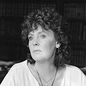 Pauline Collins on the set of "The Black Tower"in Norfolk. 25th July 1985