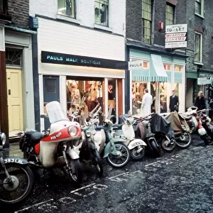 Pauls Male Boutique, Carnaby Street, London. April 1968