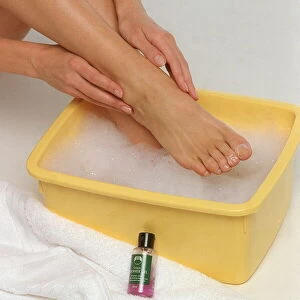 Pedicure Feature June 1999 gently massage wash feet using cooling Shower Gel