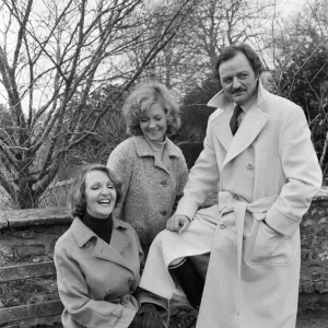 Penelope Keith, Angela Thorne and Peter Bowles on the set of "