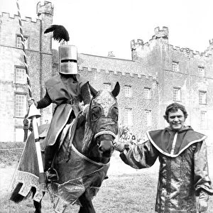 Some of the people taking part in a jousting competition at Lumley Castle