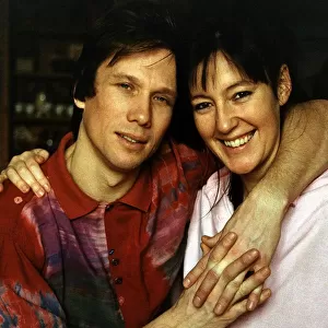 Peter Duncan Actor with his wife Annie at their home in South London