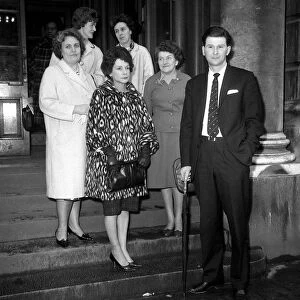 Peter Griffiths April 1965 with local housewives in Smethwick