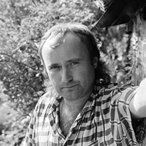 Phil Collins at his studio in Surrey. 28th July 1985