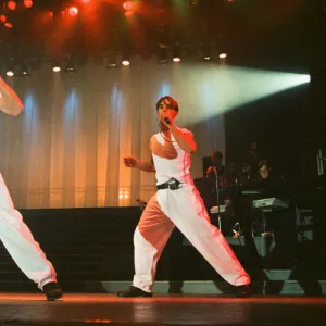 Photo shows Howard Donald and Mark Owen. Take That perform their