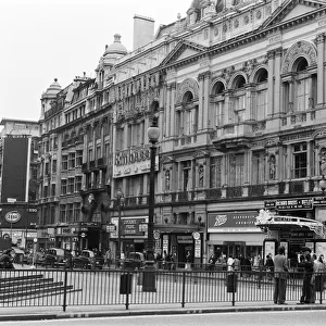 Piccadilly Circus, Central London. Circa 1971