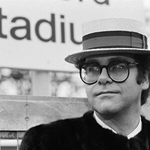 Pop star and Watford FC Chairman, Elton John, opens the new Watford Stadium Halt railway