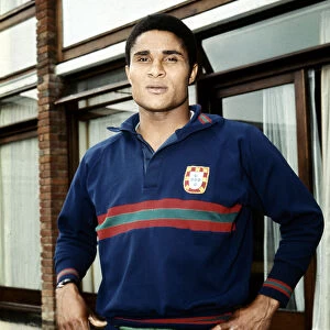 Portugal footballer Eusebio in England during the World Cup tournament July 1966