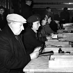 Post World War Two - Second World War - People exchange old ration books for new issues