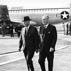 President Dwight D Eisenhower flew from London Airport to Paris