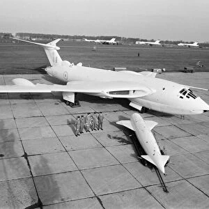 Press showing of the Handley Page Victor bomber with its Blue Steel stand - off bomb