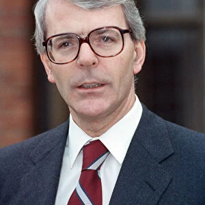 Prime Minister John Major speaking at Chequers. February 1991