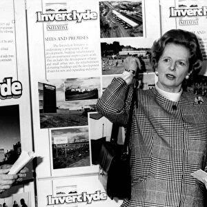 Prime Minister Margaret Thatcher visits Greenock in Scotland 30th March 1988