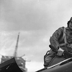 Prime Minister Ramsay MacDonald seen here climbing aboard a Fairey 3F aircraft of number