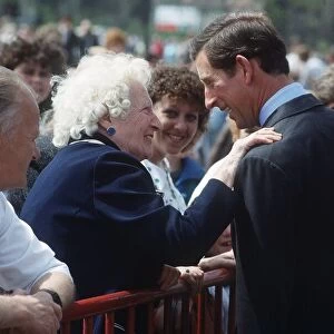 Prince Charles meeting people November 1989
