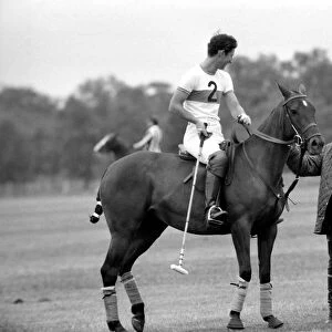 Prince Charles plays polo at Windsor. June 1977 R77-3449-001