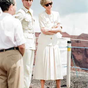 Prince Charles, Prince of Wales and Diana Princess of Wales during their official to