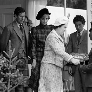 Prince Charles Princess Diana and The Queen September 1981 Royalty at the Braemar