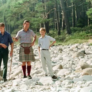 Prince Charles with sons Prince William and Prince Harry