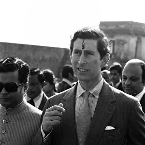 Prince Charles visits the historical Fatehpur Sikri near Agra, India. 29th November 1980